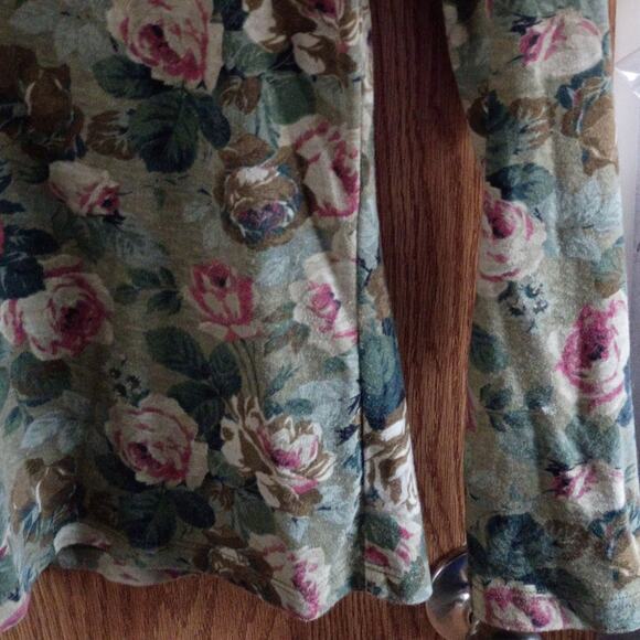 VNTG 90s FR Sport Floral Lace Collar Top Romantic Grunge Cottage Y2K Small - Picture 7 of 10